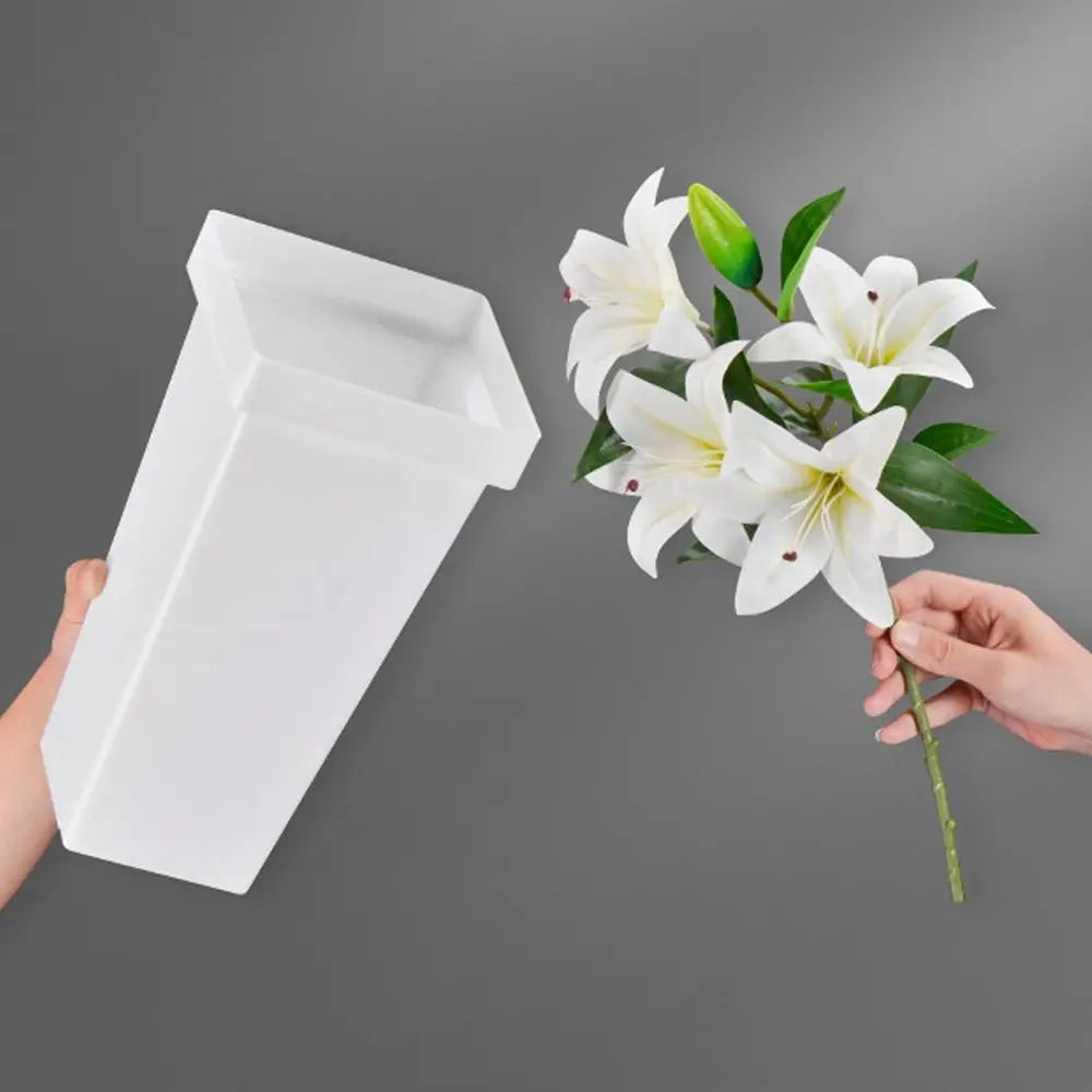 cache pots moderne blanc noir gris adhésif rond lisse opaques inclusion fleurs artificielles