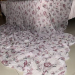 housse couette soie transparente motifs floraux semi transparente grande taille dimensions 240x220cms couleurs noir