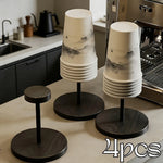 organisateur tasses jetables blanc moderne support central rangement comptoir cuisine