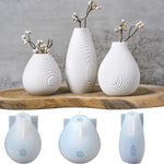 vases decoratifs silicone motifs concentriques gris blanc moderne minimaliste