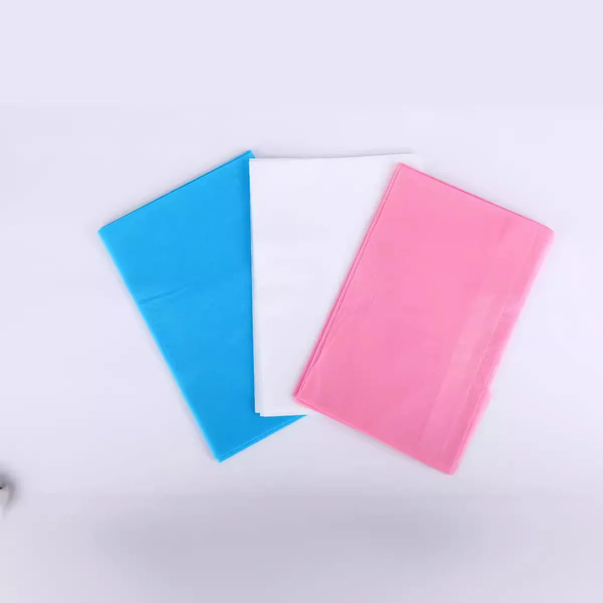 draps lit jetables unis rose blanc bleu opaques modernes 80x180cm 120x180cm