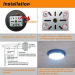 lampe led noir carbone moderne 12v vis fixations camping car van bateau