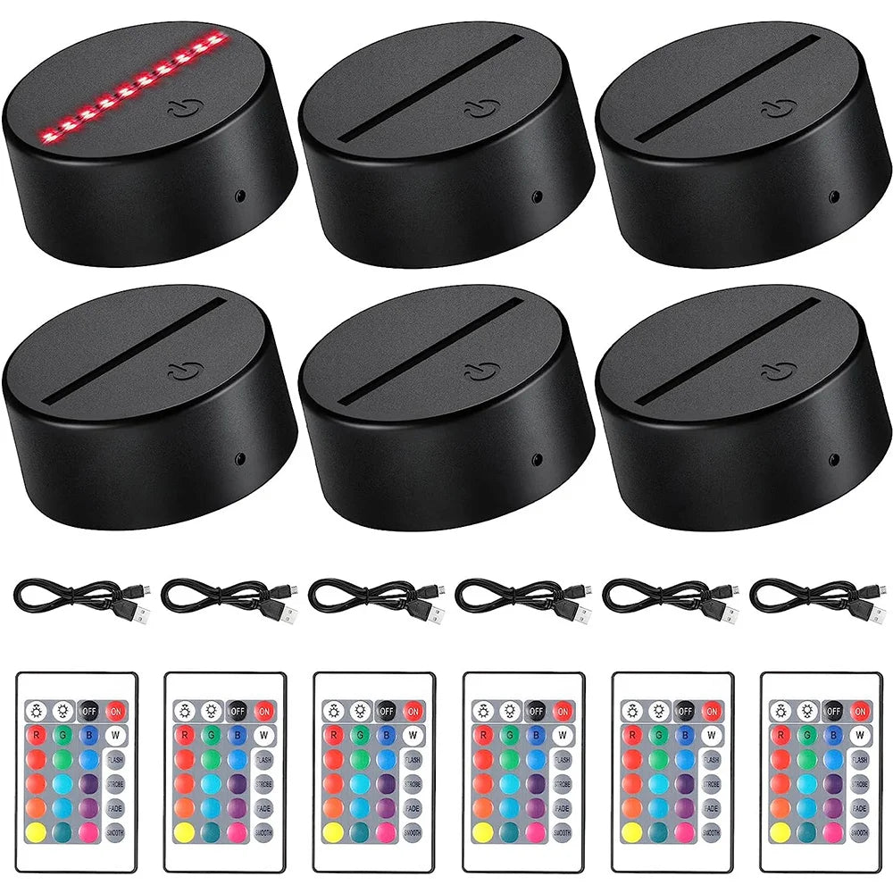 lampe table led 3d moderne télécommande infrarouge batteries aa câble usb noir blanc