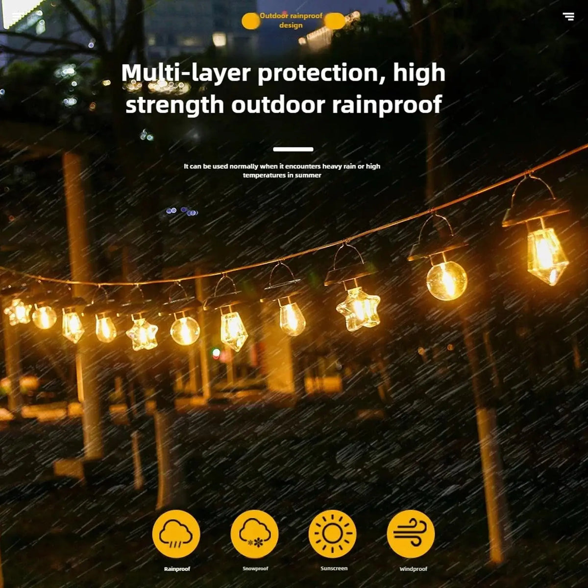 guirlande lumineuse solaire extérieure moderne clips transparentes led rond étoile