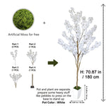 arbre artificiel fleurs rose clair moderne pot extérieur decoration maison jardins patios anniversaires