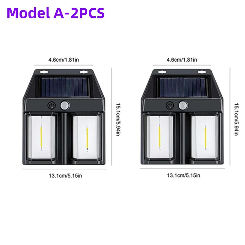 lampe solaire jardin led moderne ip65 étanche détecteur mouvement noir vis fixationsextérieur