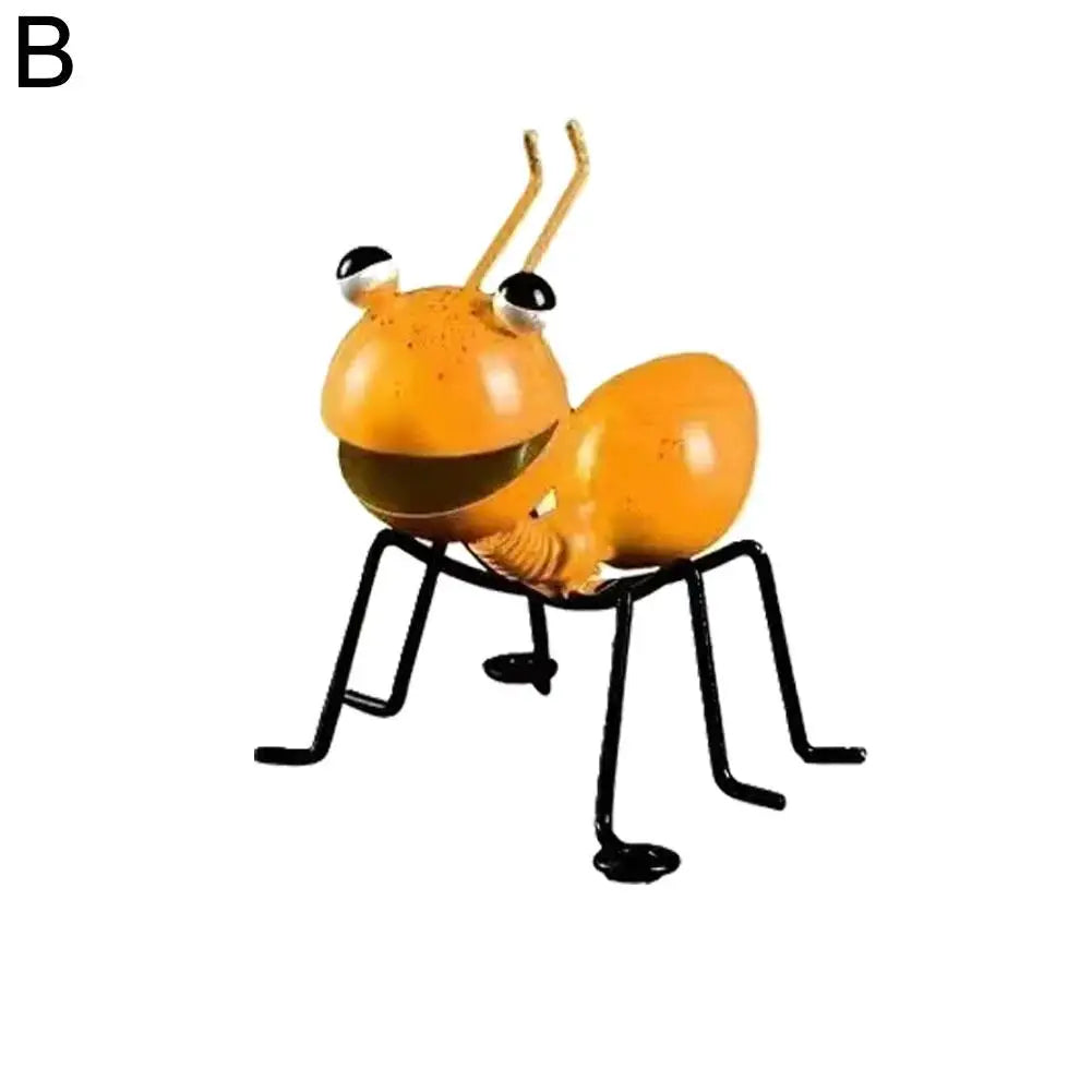 ornement mur insectes métal orange vert bleu points noirs créatif cartoon oeilletsextérieur maison jardin