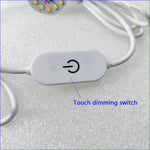 plaque led blanc couleurs 5w interrupteur tactile câble usb 1.5m moderne chambre coucher veilleuse