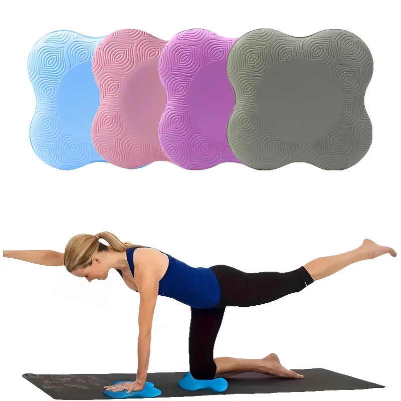 coussin soutien yoga tpe antidérapant texture ondulée rose bleu gris violet moderne