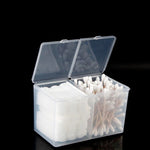 boîte rangement transparente moderne réutilisable serviettes coton tige poignées accessoires manucure portables outils ongles