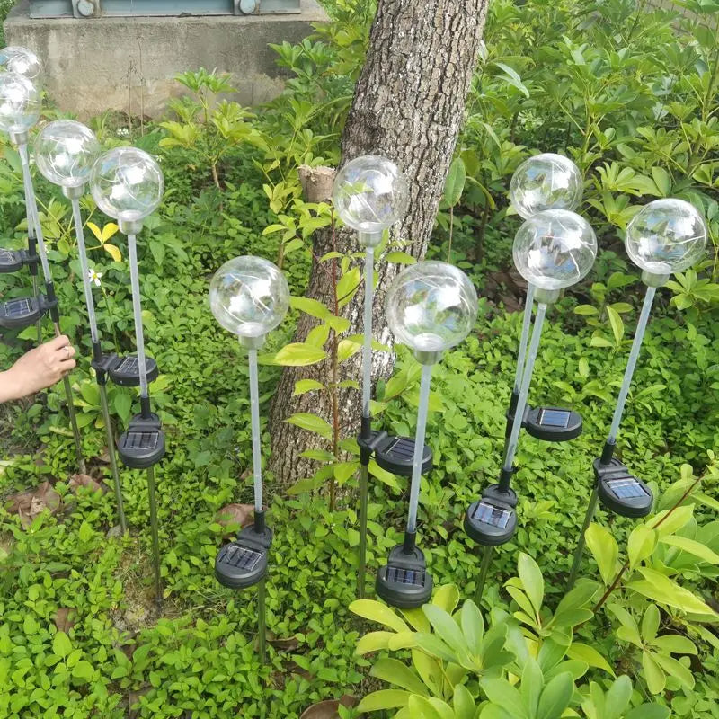 lumière solaire transparente colorées moderne autoinstallation étanche jardin décorationextérieur led ip65