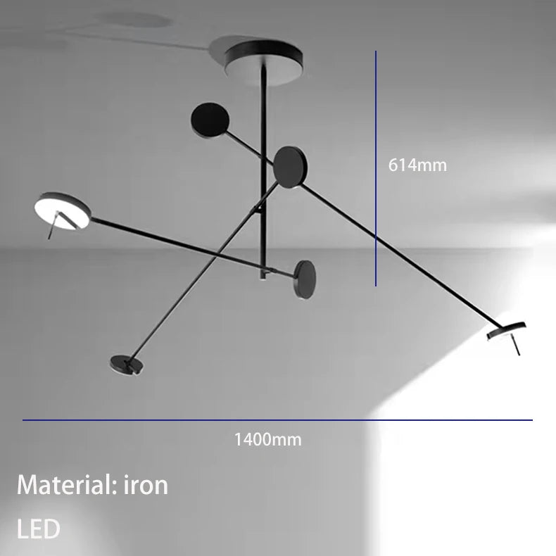 lampe suspension moderne minimaliste fixation mur noir éclairage quotidien chambre cuisine salle manger