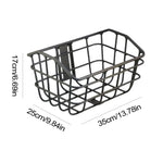 panier vélo métal noir orange grille utilitaire sac guidon accessoires cyclisme porte bagages fixations
