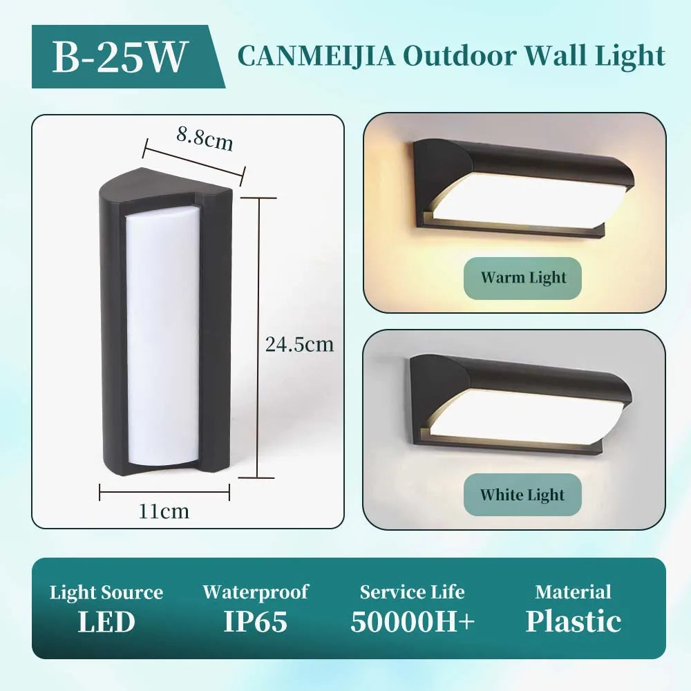 applique murale led extérieure noire moderne ip65 hydrofuge 85265v 2492000lm autonome