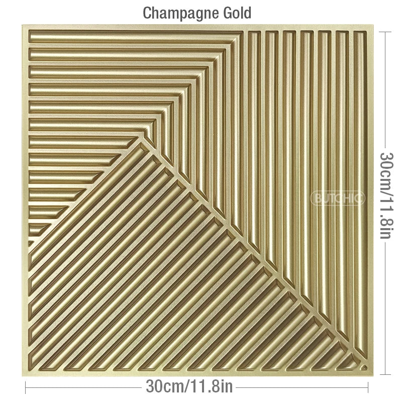 panneaux decoratifs modernes 3d or geometriques 9mm brillants stickers murailles chambre mariage