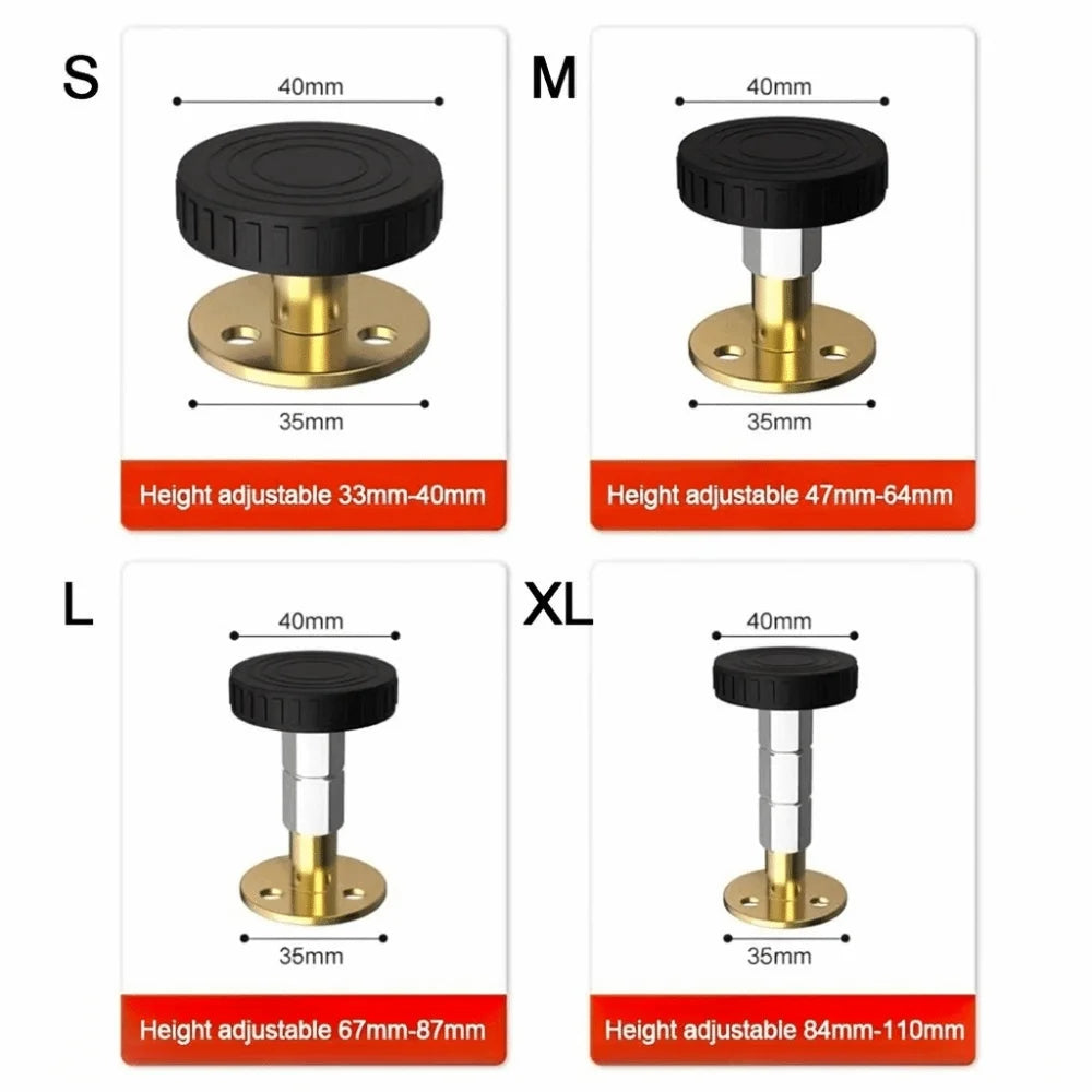 pieds meuble réglables moderne noir doré adhésif armoire canapé lit table fixateur instructions