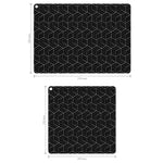 tapis protection silicone moderne noir blanc motif géométrique respectueux environnement induction kitchen countertop