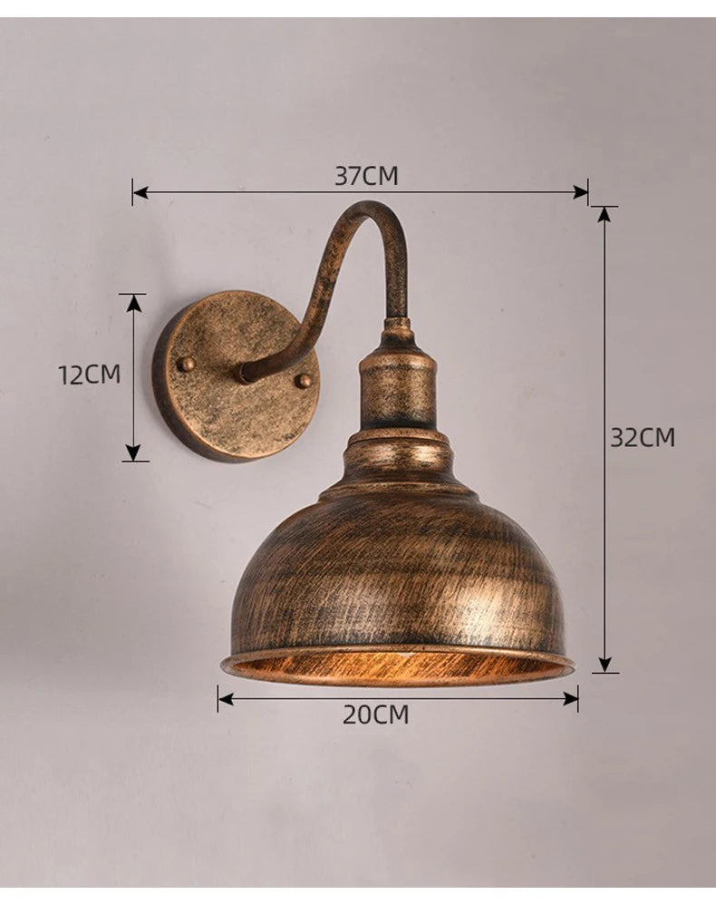 lampe murale industrielle bronze noir fixe éclairage quotidien chambre salon entrée étude