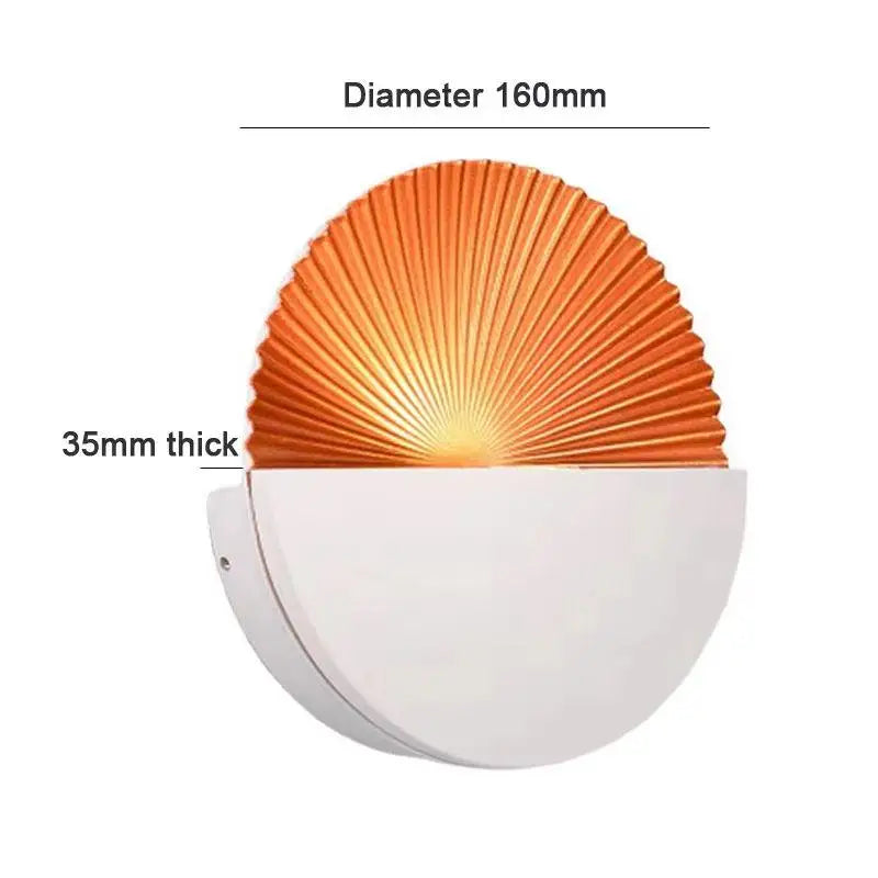 lampe murale moderne blanc orange rayures horizontales ip65 led éclairage mural fixe hydrofuge