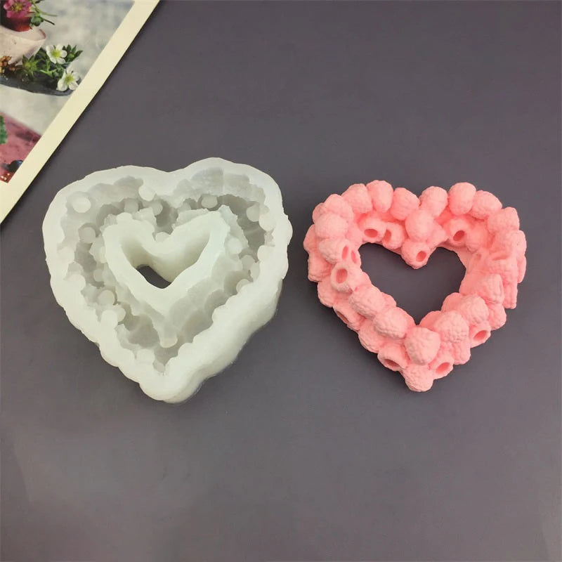 moules gâteaux silicone framboise cœur deco moderne cuisine desserts transparents respectueux environnement