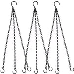 panier suspendu métal chrome noir chaines crochets rustique industriel support plante pot