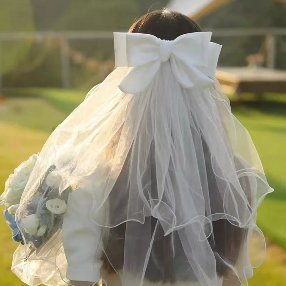 voile mariée tulle blanc ruban satiné noeud dentelle classique romantique pince cheveux transparent opaque