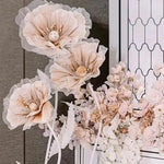 fleurs artificielles coquelicot mariage decoration intérieure moderne rose bleu rougeclair elégant tringle fixée