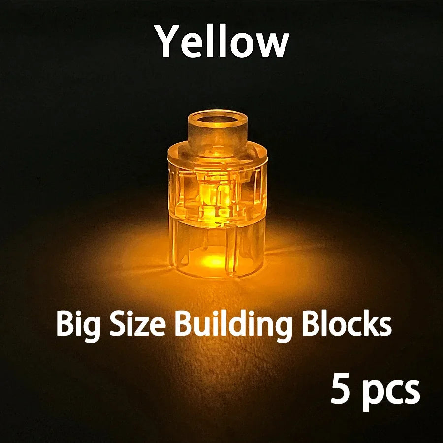 projecteur led transparent jaune bleu rouge vert moderne jouet construction bloc autobloquant grande taille