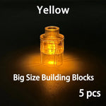 projecteur led transparent jaune bleu rouge vert moderne jouet construction bloc autobloquant grande taille