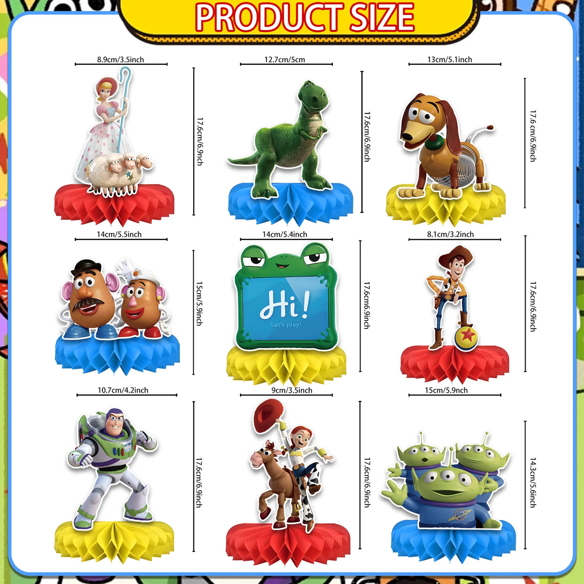 accessoires fête toy story figurines personnages masques yeux boîtes dragées pailles autocollants enveloppes multicolore
