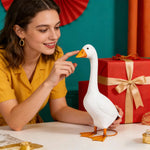 statue canard blanc orange texturé rustique extérieur jardin terrasse intérieur décoration magasin
