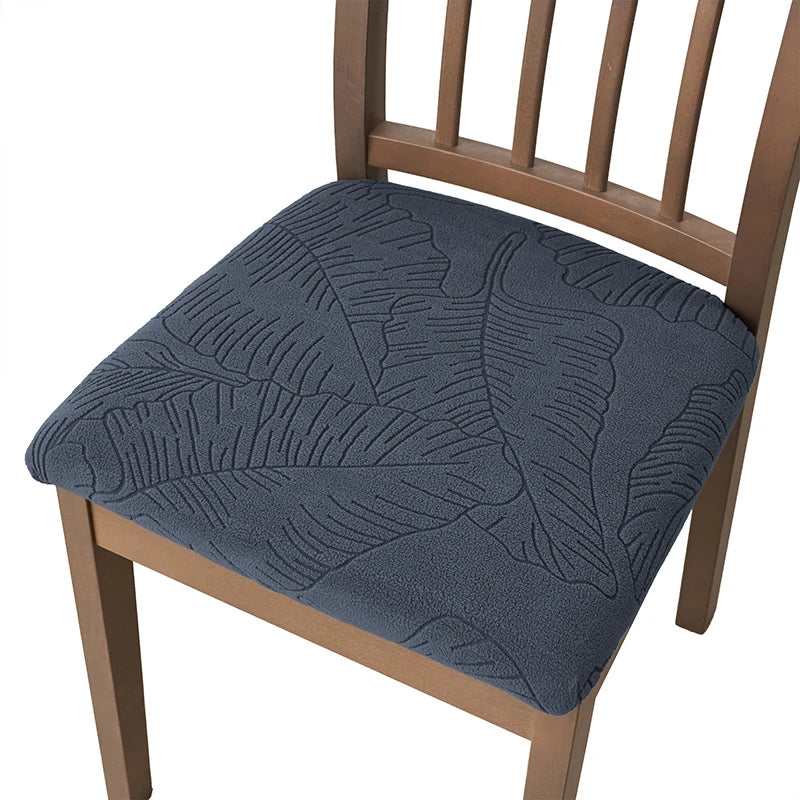 housse chaise moderne imprimé feuille bananier beige clair spandex polyester anti salissure pièces