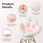 coussin chaise doux blanc rose pattes chat moelleux moderne sofa