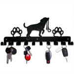 porte clefs mural noir silhouette chien pattes moderne decoration maison objet decoratif