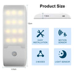 lampe led rechargeable adhésive capteur mouvement modes indicateur charge moderne blanc