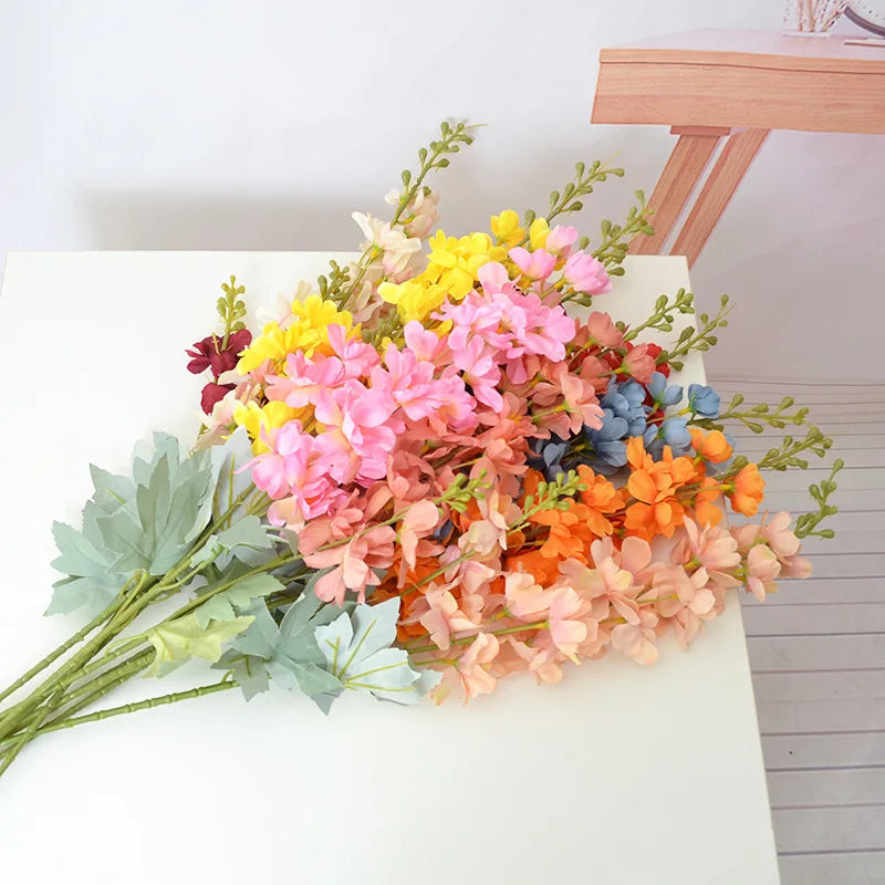 bouquet fleurs artificielles soie multicolore moderne intérieur mariage wedding deco