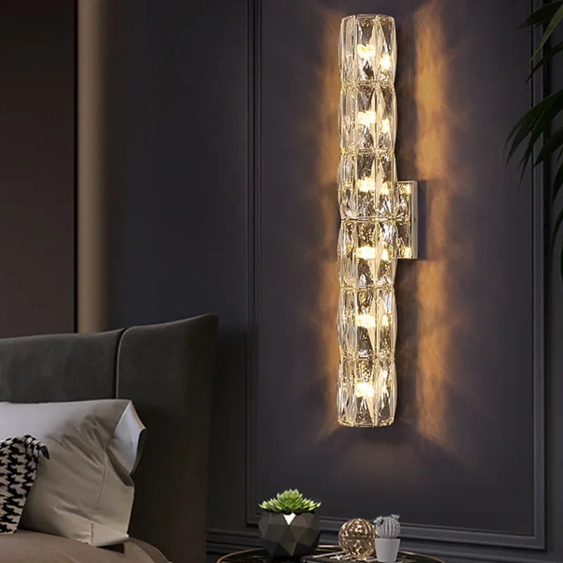 Applique murale LED cristal design moderne hall entrée