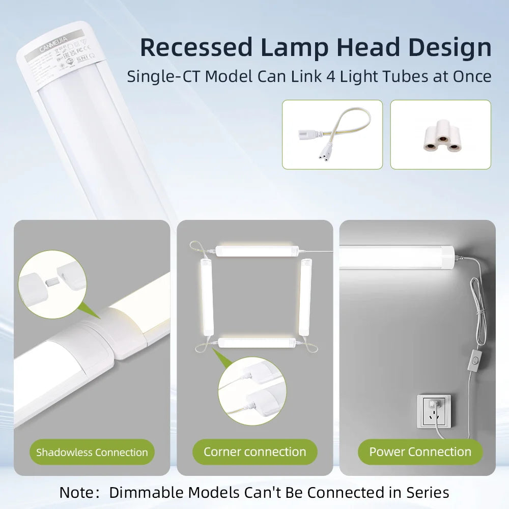 tube led blanc moderne 60cm dimmable adhésif certification rohs ccc