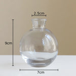 vases hydroponiques modernes transparents marron lisses décoration table plantes fleurs artificielles minimalistes