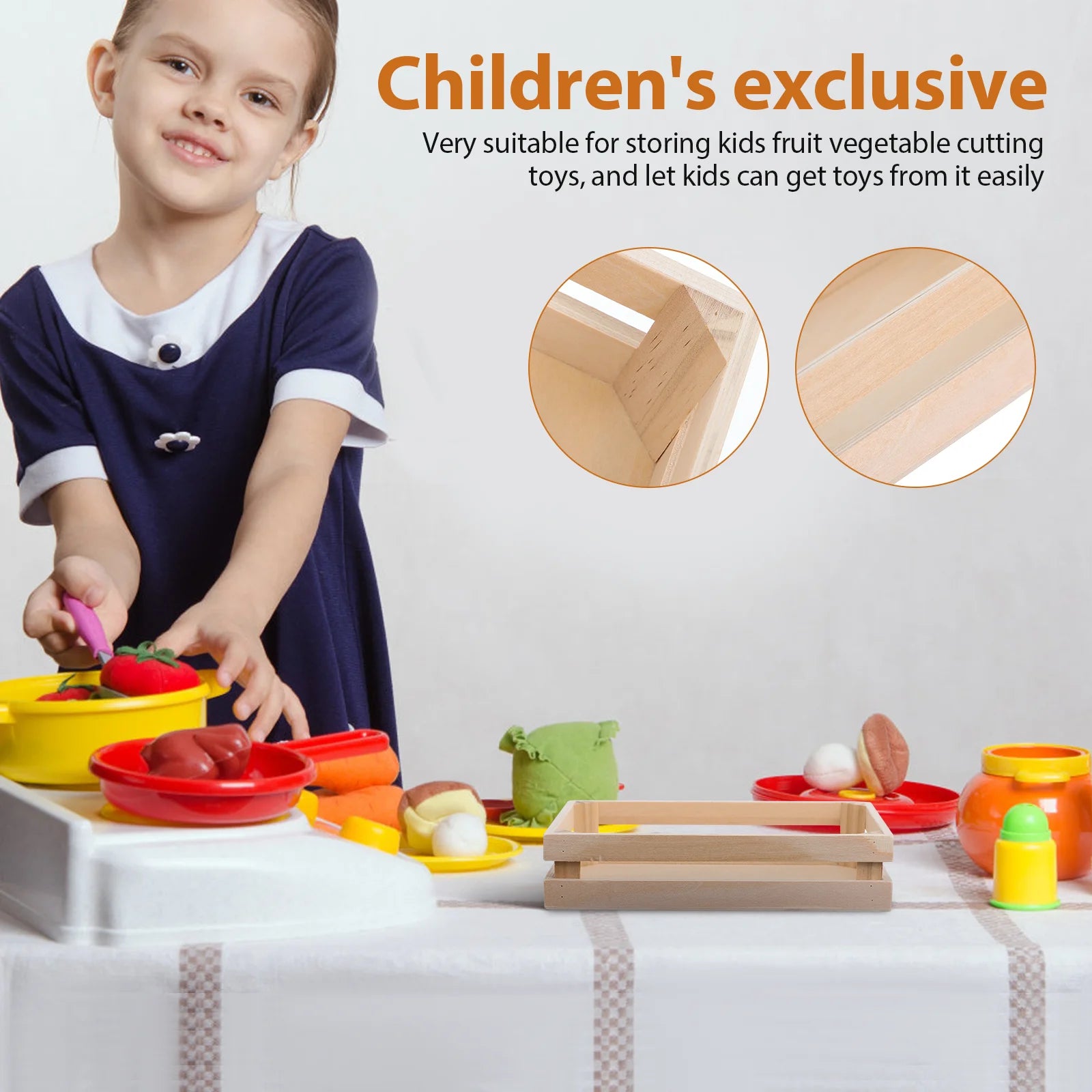 Rangement en bois pour chambre d'enfant
