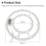 plaque led circulaire blanc moderne diodes aimant connecteurs haute luminosité 220v 72w 2835
