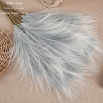 bouquet plumes artificielles gris rose beige bleu naturel rustique intérieur 75cm decoration fete mariage