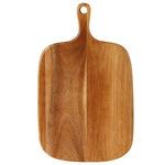 planche découper bois rustique plateau service suspendu pain fourchette nappe verte