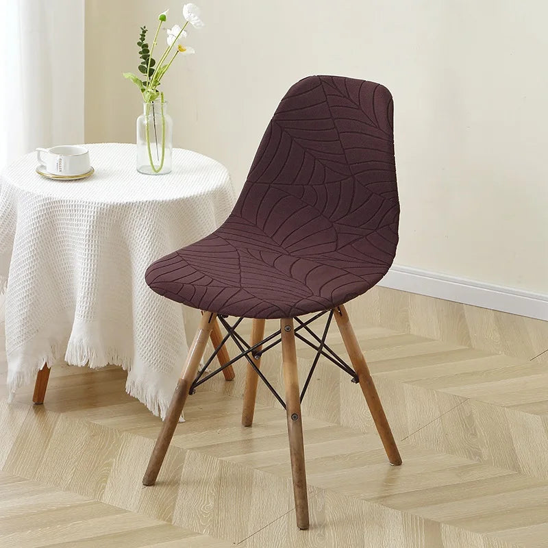 housse chaise extensible vert olive imprimé feuilles moderne siège salle manger banquet