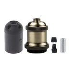 ampoule vis e27 bronze noir cuivre argenté texture brossée vintage opacité fixée vis câble