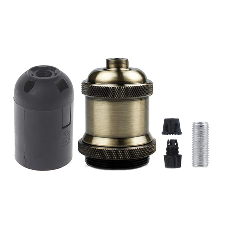ampoule vis e27 bronze noir cuivre argenté texture brossée vintage opacité fixée vis câble