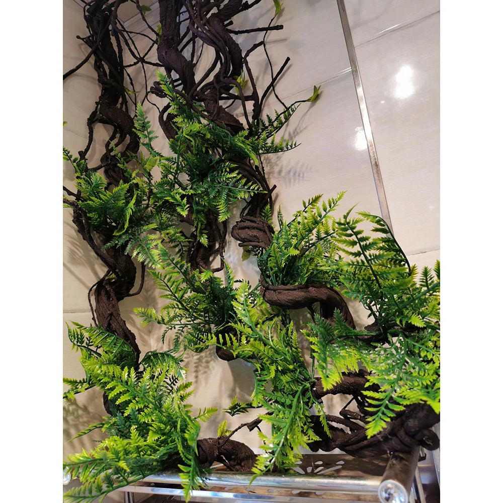 guirlande végétale artificielle feuilles fougère lierre naturelle extérieur intérieur décoration vert foncé clair