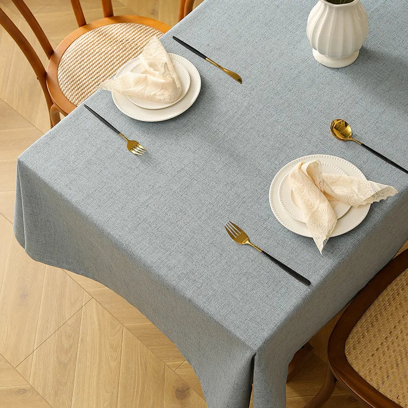 nappe table imperméable réutilisable vert olive gris beige tissu texturé élégante rustiqueextérieur hiver
