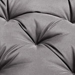 coussin assise imperméable polyester gris uni moderne rubans fixation extérieur jardin terrasse amovible lavable
