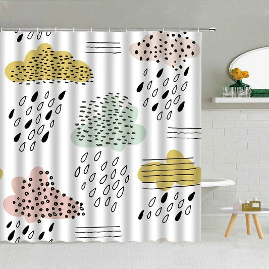 Rideau de douche imprimé nuages